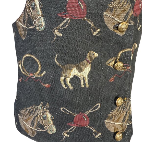 Millers Sportific Collection black sleeveless v-neck button down vest size M - Picture 7 of 10